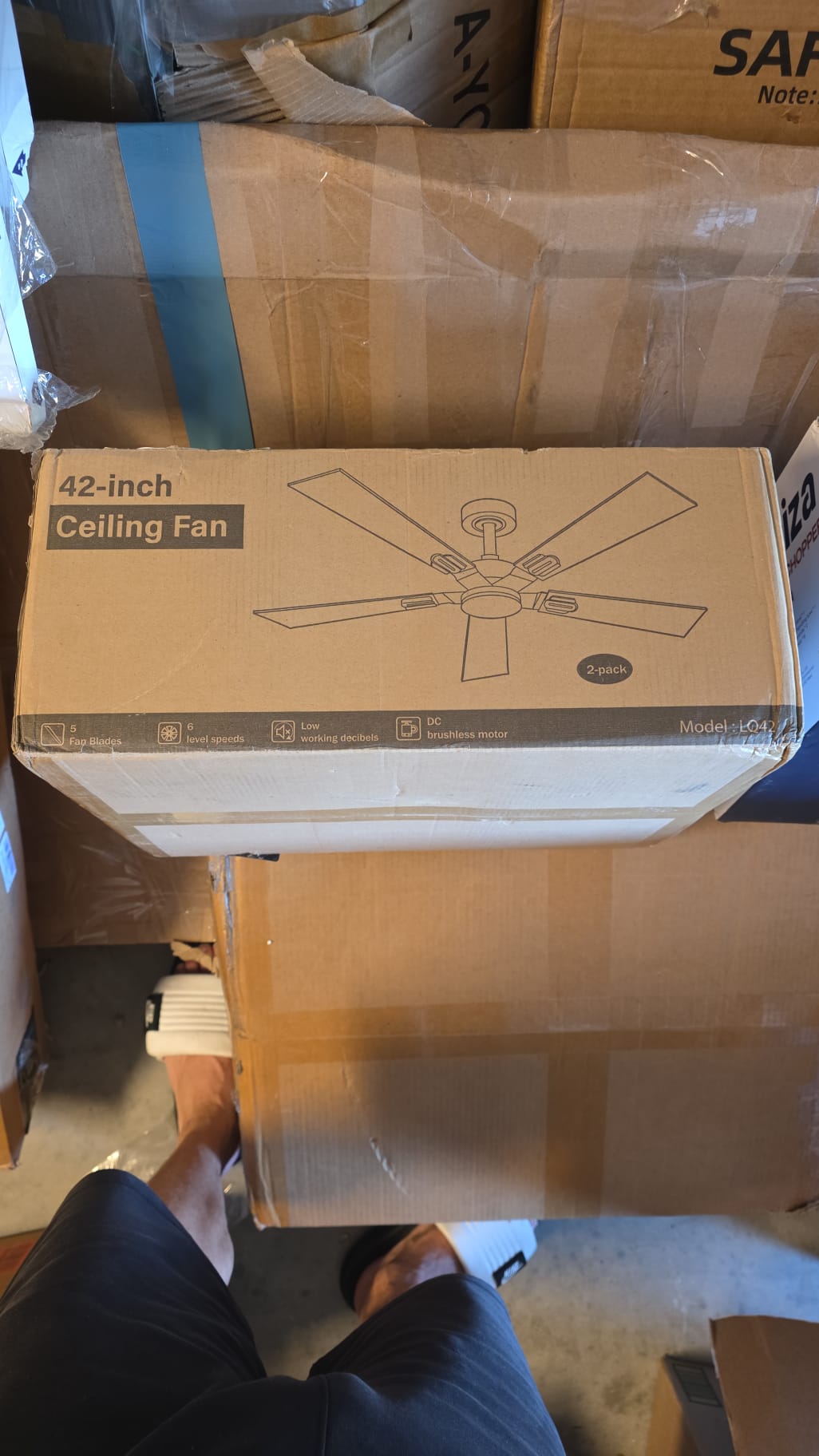 (2 Pack)42 inch Modern Ceiling Fans with Lights 31