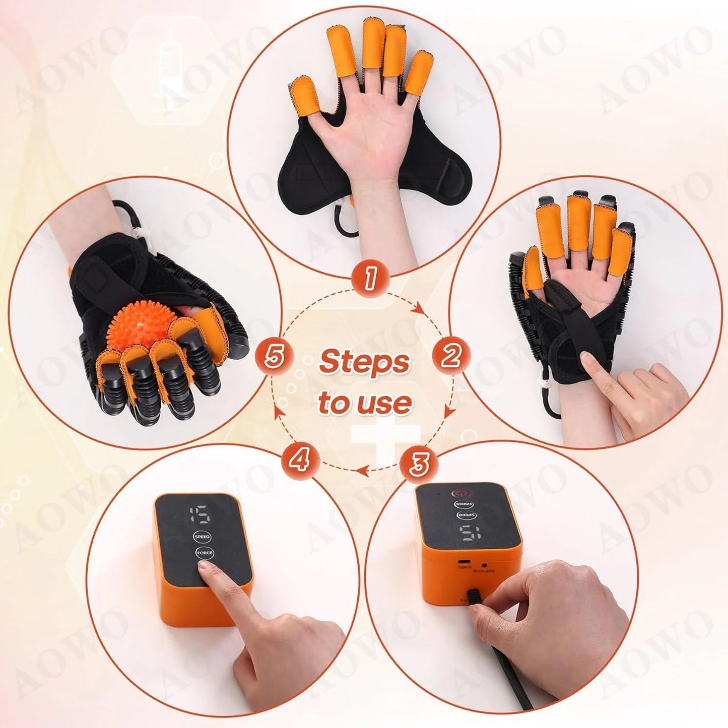 Auto Training Robot Gloves Hand Function Training Device 75