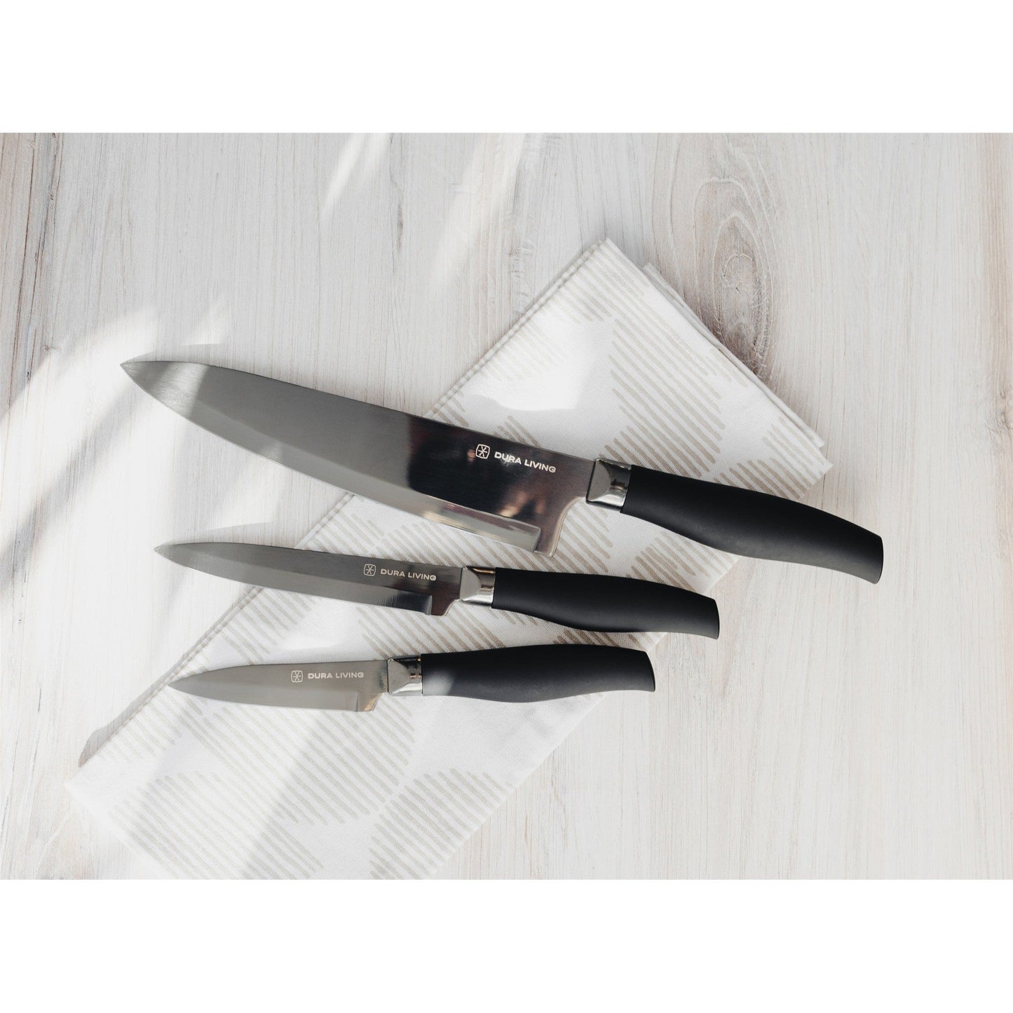 Titan 3-Piece Kitchen Knife Set - Black-1