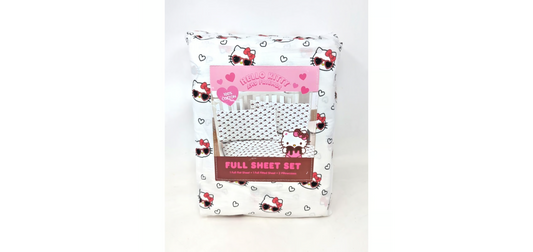 Sanrio Hello Kitty And Friends Valentine's Day Queen Sheet Set Sunglasses Hearts Sheets 39