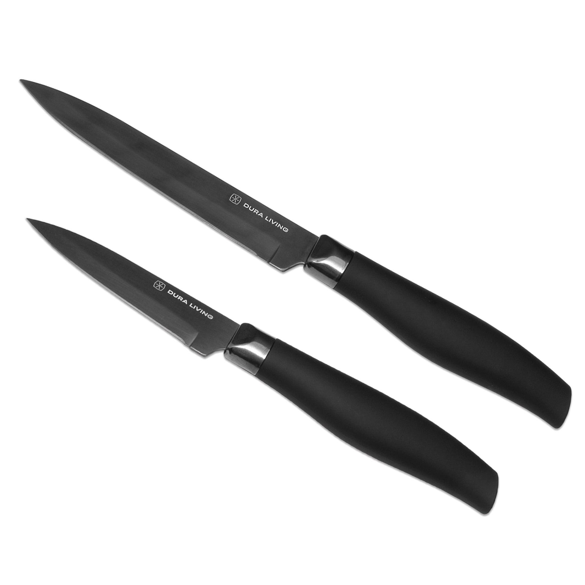 Titan 2-Piece Kitchen Knife Set - Black-1