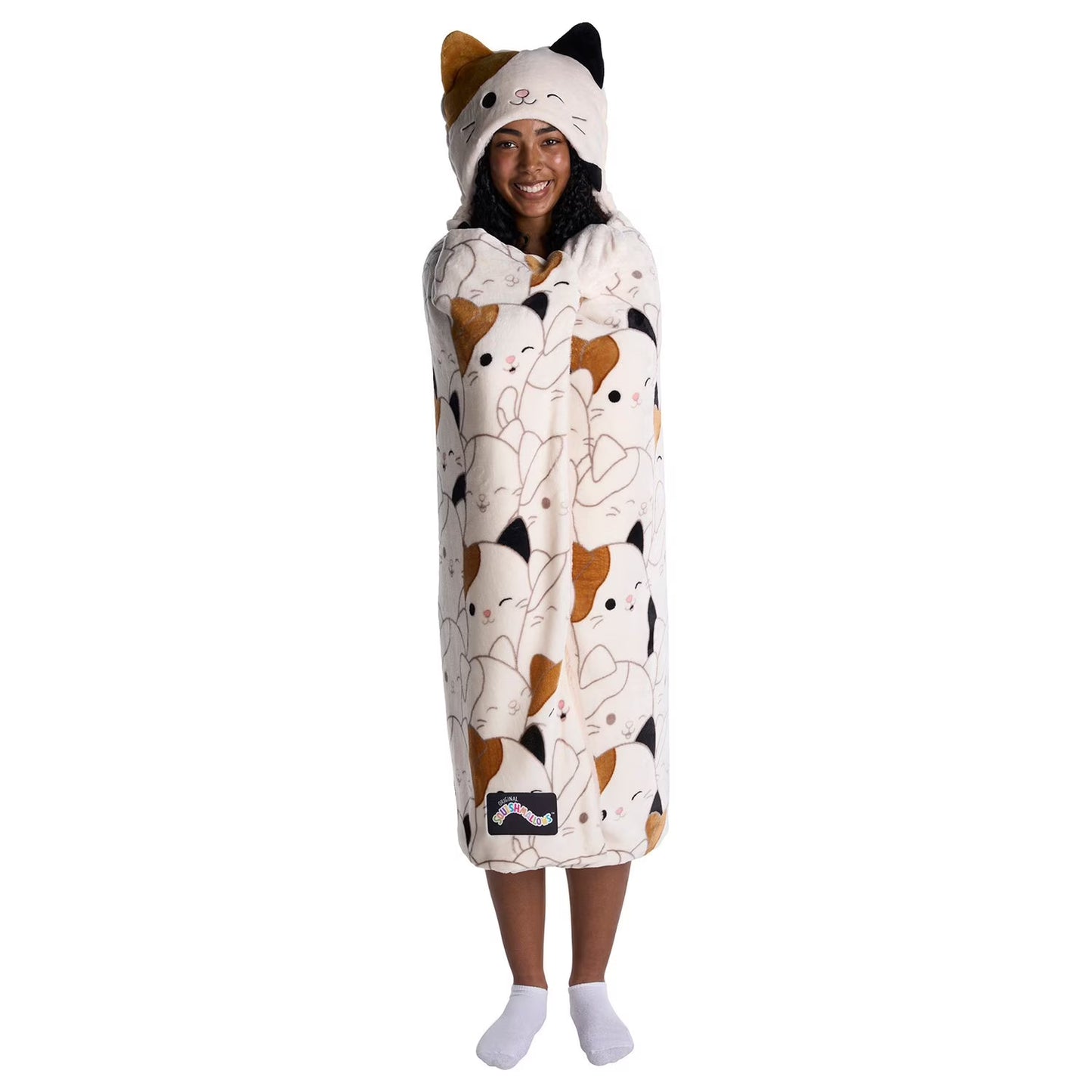 Kids’ Plush Hooded Throw with Faux Fur Lining, 40" x 50" 50