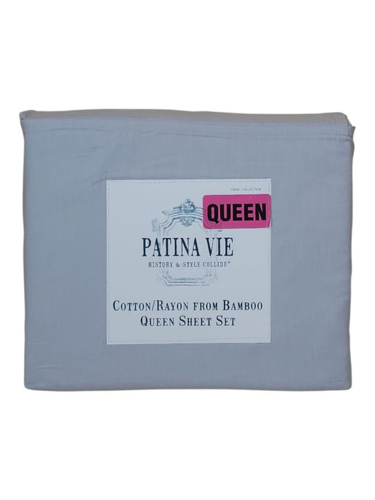 Patina Vie Queen Bamboo Sheet Set Cotton Fits 18" Deep 42