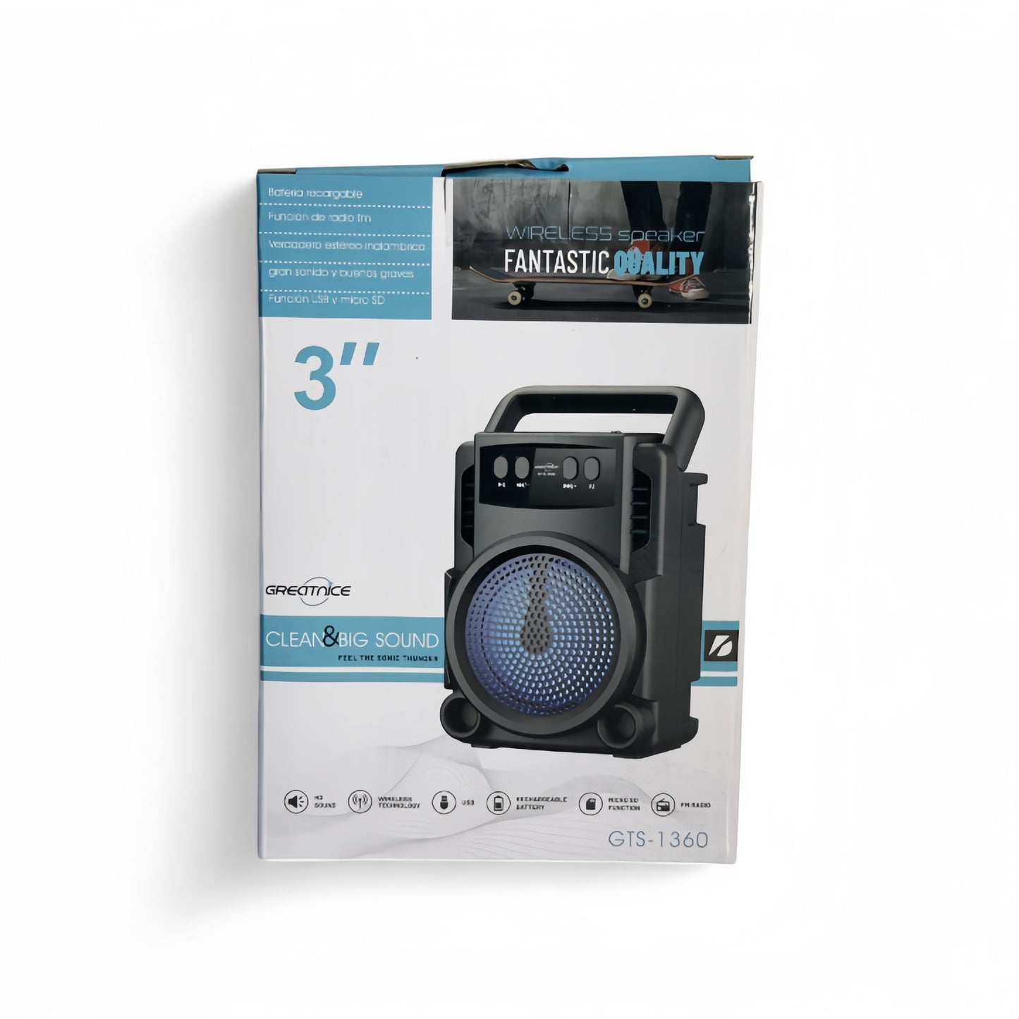 GTS-1360 Portable Bluetooth Speaker with True Wireless Stereo 95-97