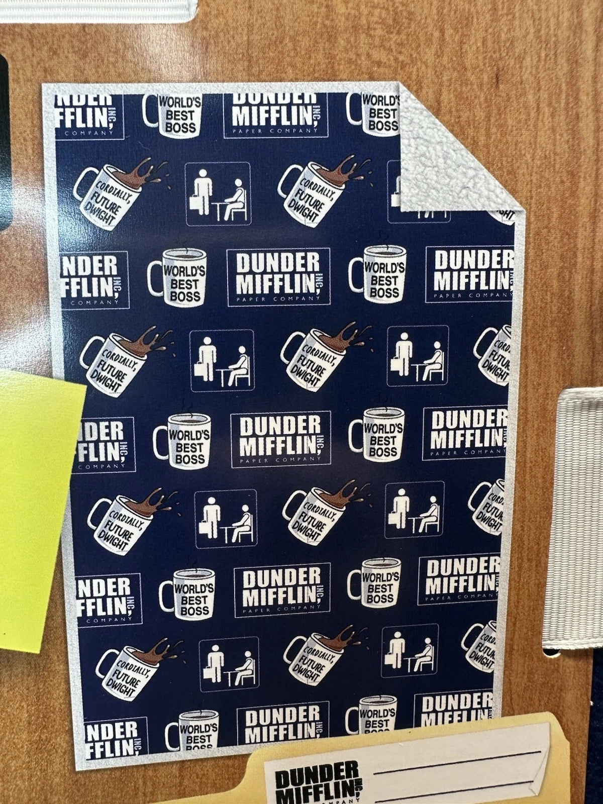 The Office World’s Best Boss Dunder Mifflin Blue Sherpa Back Blanket 60x90 45