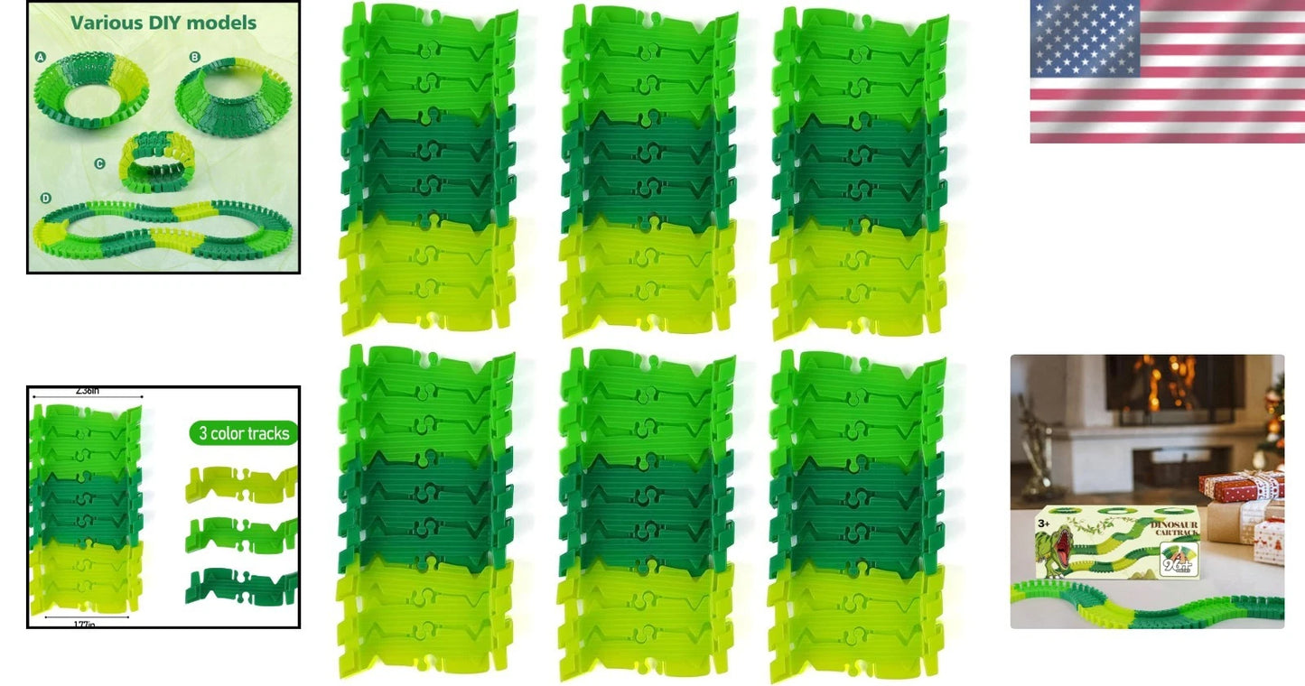 Dinosaur Track Expansion Set - 96 Colorful Pieces for Fun & Learning Ages 3-7 60