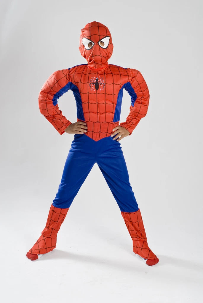 Spiderman Costume boys kids Light up Muscle size XS S M 2 3 4 5 6 7 8 Glowing 46
