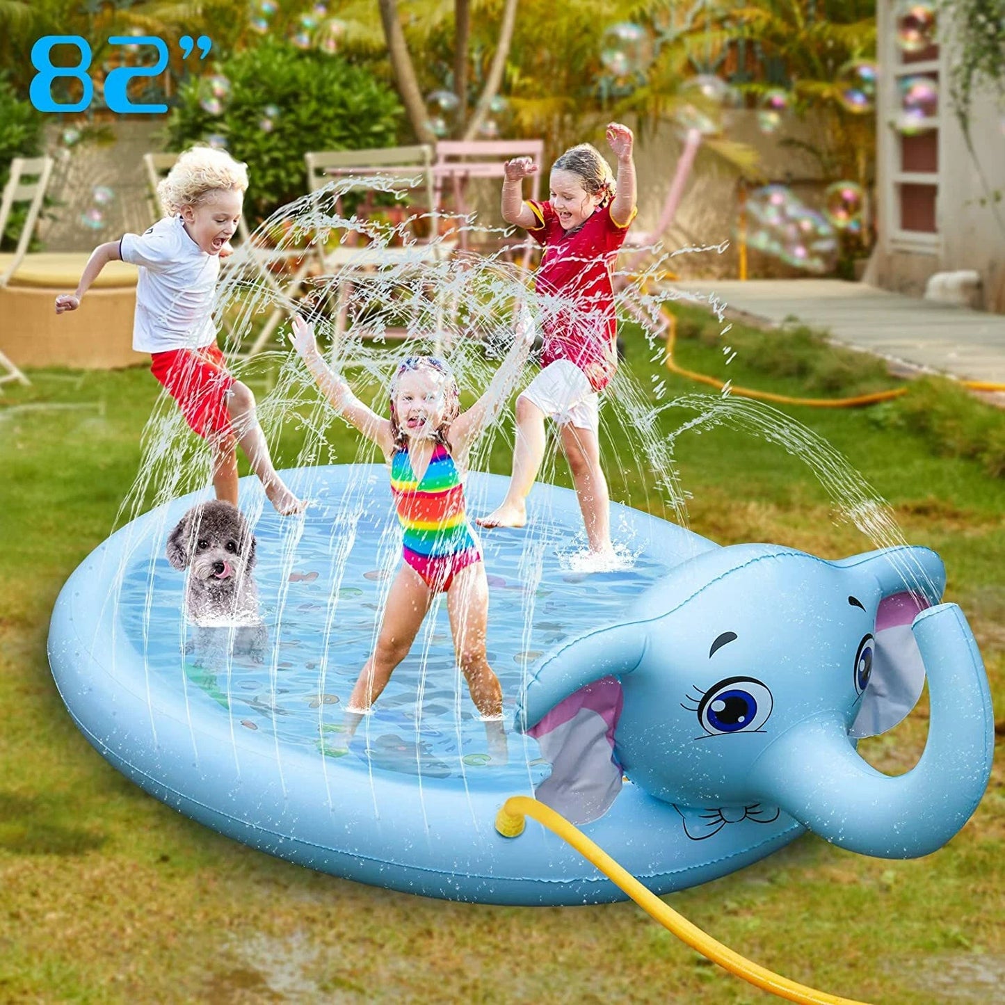 Susengo Sprinkler And Splash Play Mat 53.6 ft Elephant 90