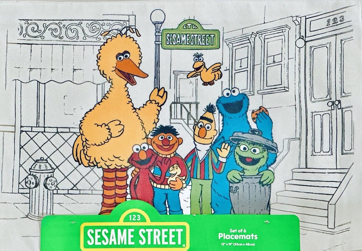 Sesame Street Placemats Set of 6 48
