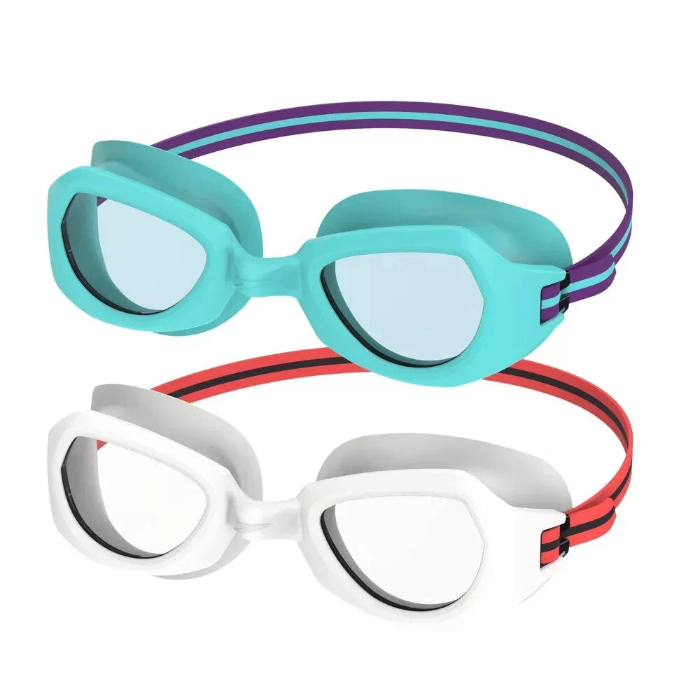 Speedo Junior Sprinter 2pk Swim Goggles Age 6-14 Teal Blue/White 98