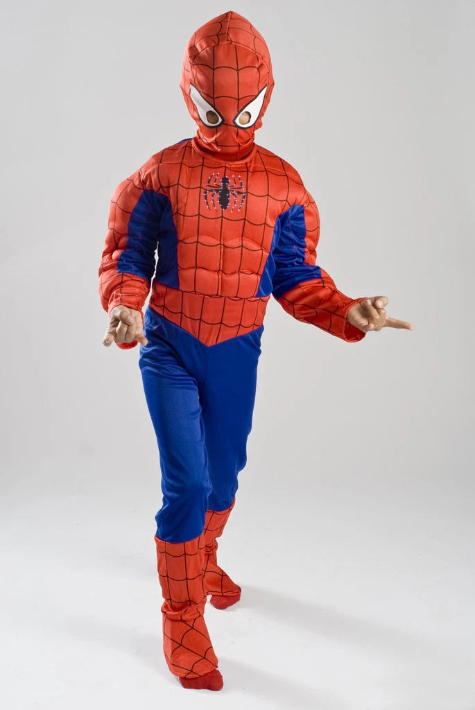Spiderman Costume boys kids Light up Muscle size XS S M 2 3 4 5 6 7 8 Glowing 46