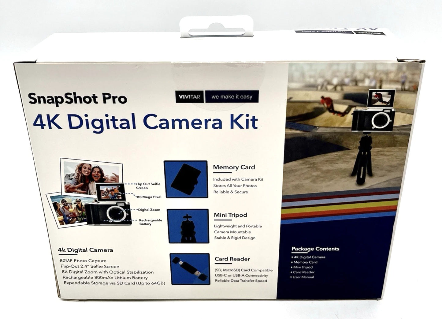 Vivitar Snapshot Pro 4k Digital Camera Kit 32