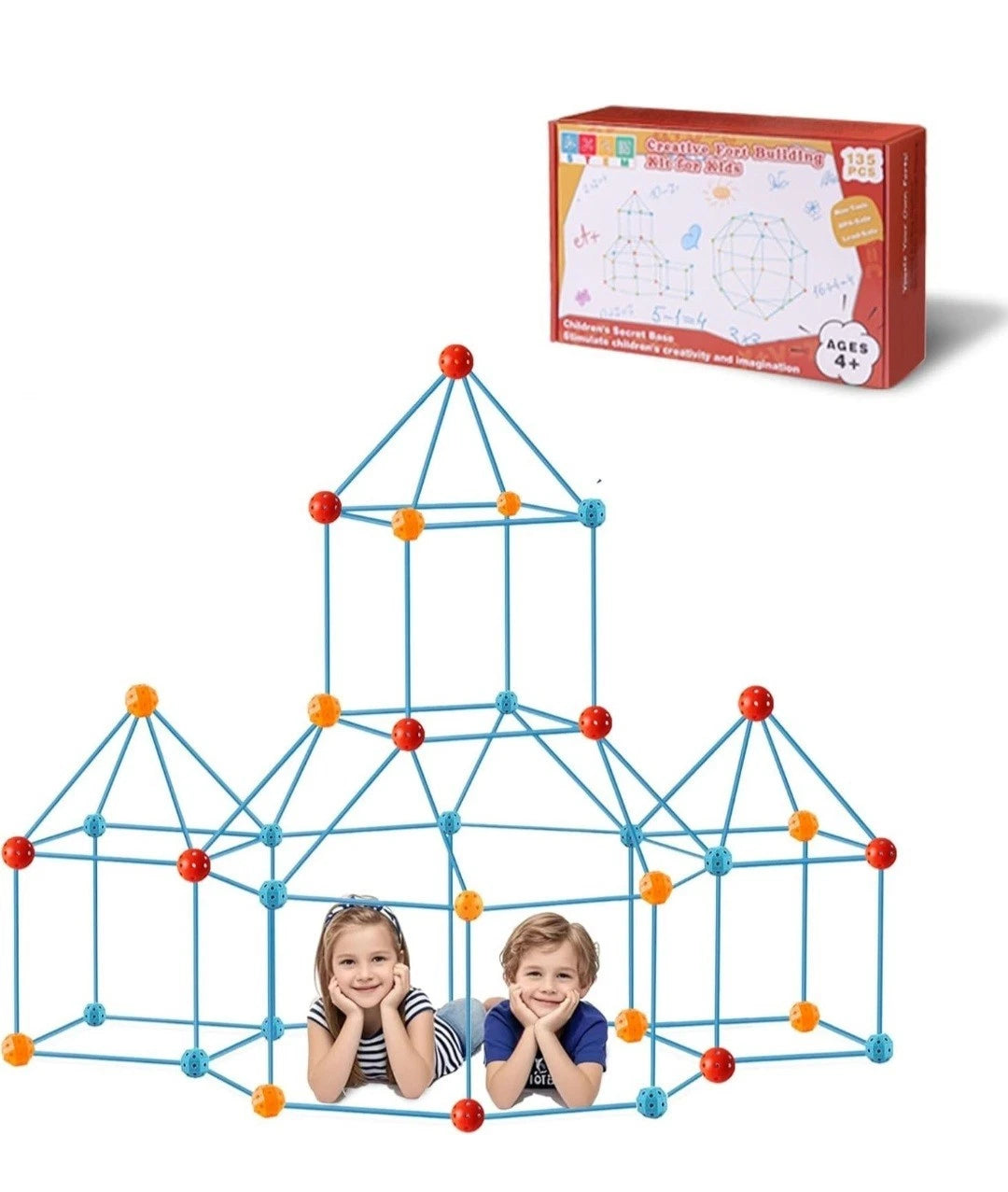 Creative Fort Building Kit for Kids 146 Pieces STEM Construction Toy 64